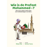 Boekomslag met cartoonillustratie van de profeet Mohammed voor educatief gebruik
